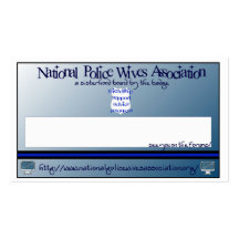National Police Wives Association Referral Cards Business Card
