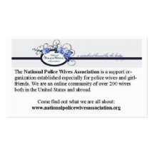 National Police Wives Association Referral cards Business Card Template
