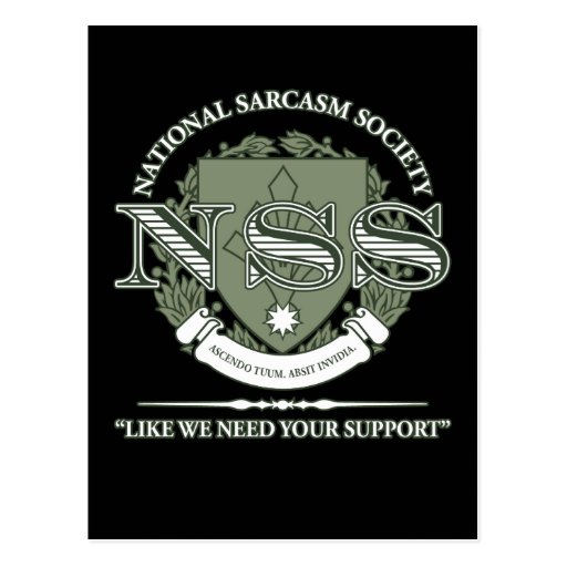 National Sarcasm Society Postcard