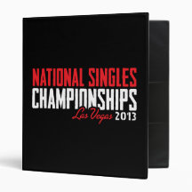 National Singles Championships Las Vegas 2013 Vinyl Binders