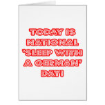 National 'Sleep With a German' Day cards