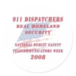 National Telecommunicators Week 2008 Round Sticker