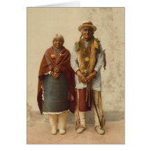 Native American Couple, 1899 Greeting Cards