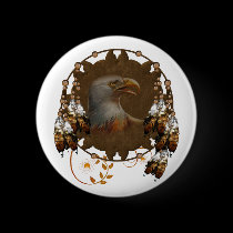 Native American Eagle Design Button buttons