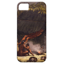 Native American Family under a Leaf Shelter (colou iPhone 5 Case