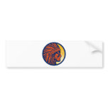 native american indian chief  side view bumper stickers
