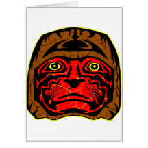 Native American Indian Dance Mask Greeting Card