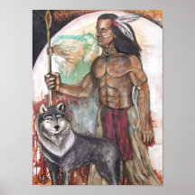 Native American Indian Print by Nicole Whitty Art