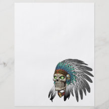 Native American Indian Tribal Gothic Skull Flyers
