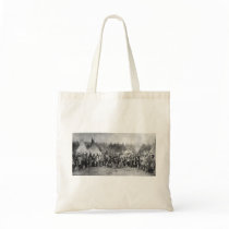 Native American Indian Vintage Portrait Canvas Bags