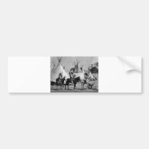 Native American Indian Vintage Portrait Bumper Sticker