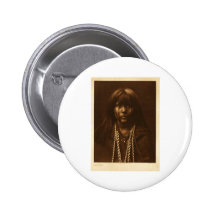 Native American Indian Vintage Portrait Pinback Button