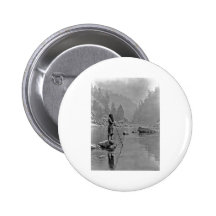Native American Indian Vintage Portrait Buttons