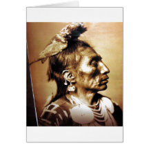 Native American Indian Vintage Portrait Card