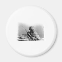 Native American Indian Vintage Portrait Fridge Magnets