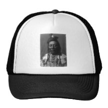 Native American Indian Vintage Portrait Mesh Hats