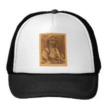 Native American Indian Vintage Portrait Mesh Hats