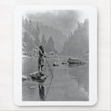 Native American Indian Vintage Portrait Mouse Pads