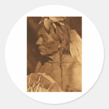 Native American Indian Vintage Portrait Sticker