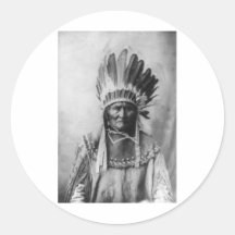 Native American Indian Vintage Portrait Stickers