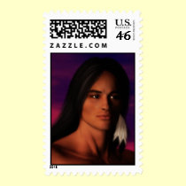 Native American Man postage