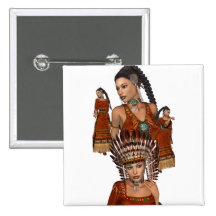Native American Princess Button