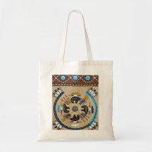 Native American "Sandpainting" Western Tote Bag