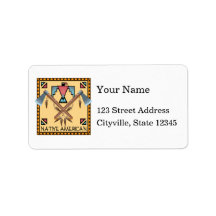 Native American Tomahawks Custom Address Label