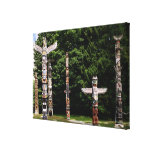 Native American totem poles, Vancouver, British Gallery Wrap Canvas