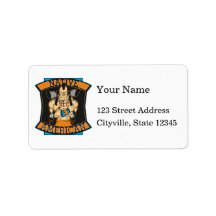 Native American Warrior Personalized Address Label