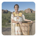 Native American woman in traditional clothing Sticker