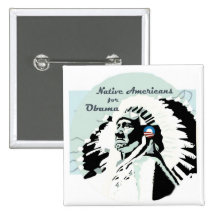 Native Americans for Barack Obama in 2012 Buttons
