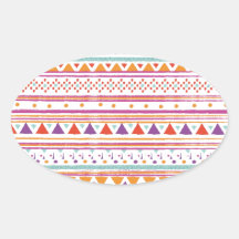 NATIVE BANDANA PEGATINAS DE ÓVAL PERSONALIZADAS
