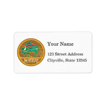 Native Buffalo Painting Address Labels