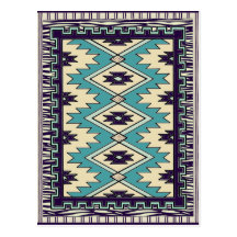 Native Chief Pattern Postcard
