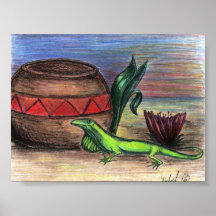 Native Lizard Print