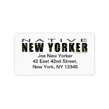 Native New Yorker Address Label