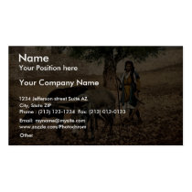 Native of Palestine working with an ox and an ass, Business Card Template