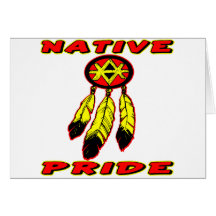 Native Pride 3 Feathers Card