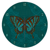 Native Swallowtail Clock