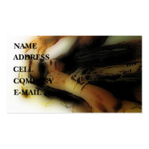 'Native Warrior Prepares for Battle' Business Card Templates