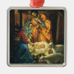 Nativité vintage de Noël, bébé Jésus dans Manger Ornements