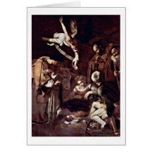 Nativity By Michelangelo Merisi Da Caravaggio Card