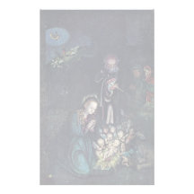 Nativity (Holy Night Christmas) By Cranach D. Ä. L Stationery Paper