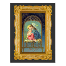 Nativity Mary Holding The baby Jesus Postcards