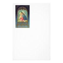 Nativity Mary Holding The baby Jesus Stationery Paper
