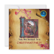 NATIVITY PARCHMENT Blue Sapphire Monogram
