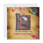 NATIVITY PARCHMENT Blue Sapphire Monogram invitations