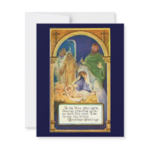 Nativity Scenes & Santa Personalized Invitation