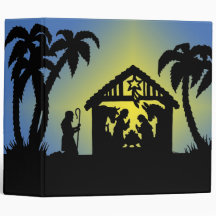 Nativity Silhouette Joy to the World Binders